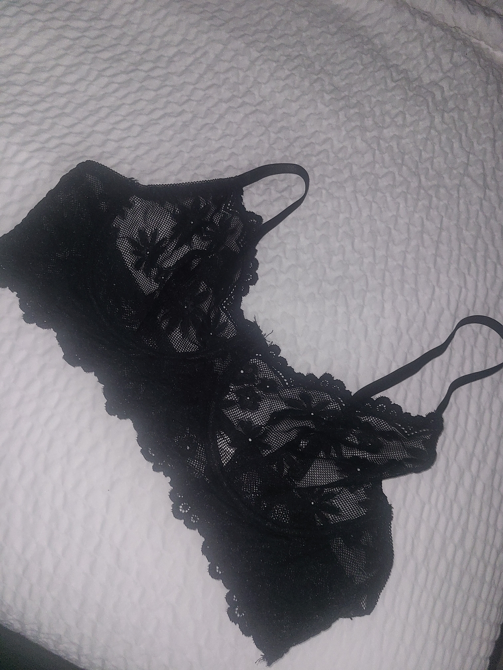 Black Lace Bra Size L